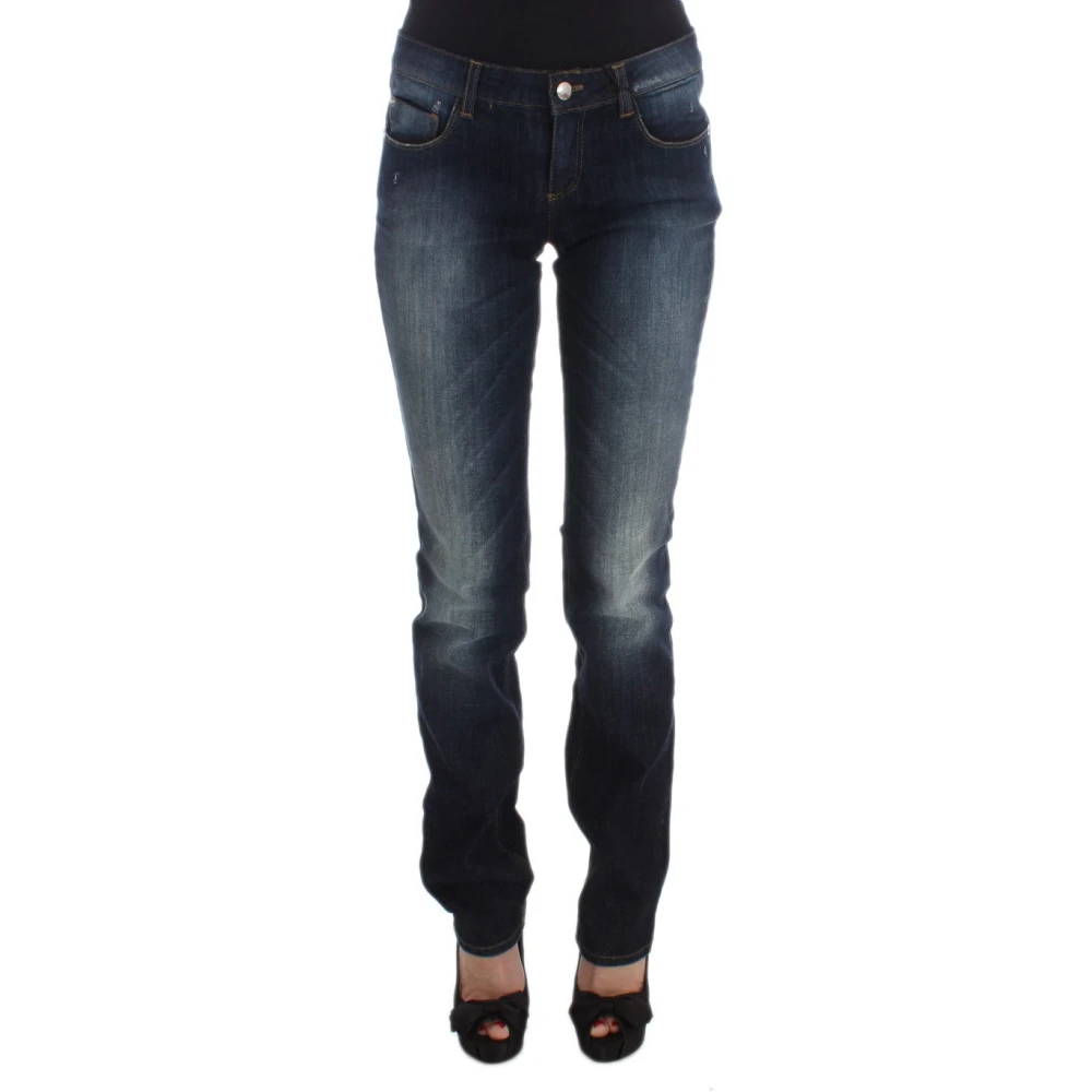 Costume National Slim Fit Blauwe Designer Jeans Blue Dames