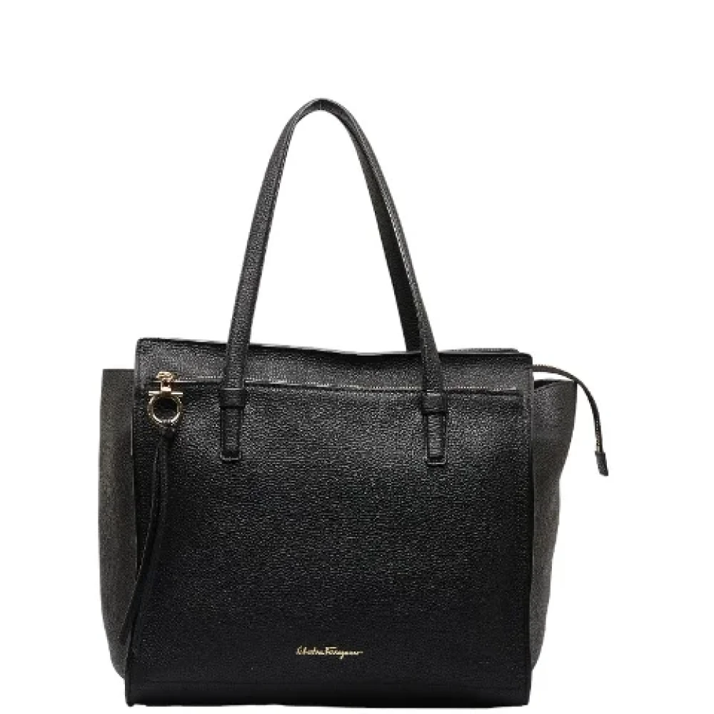 Salvatore Ferragamo Pre-owned Leather totes Black Dames