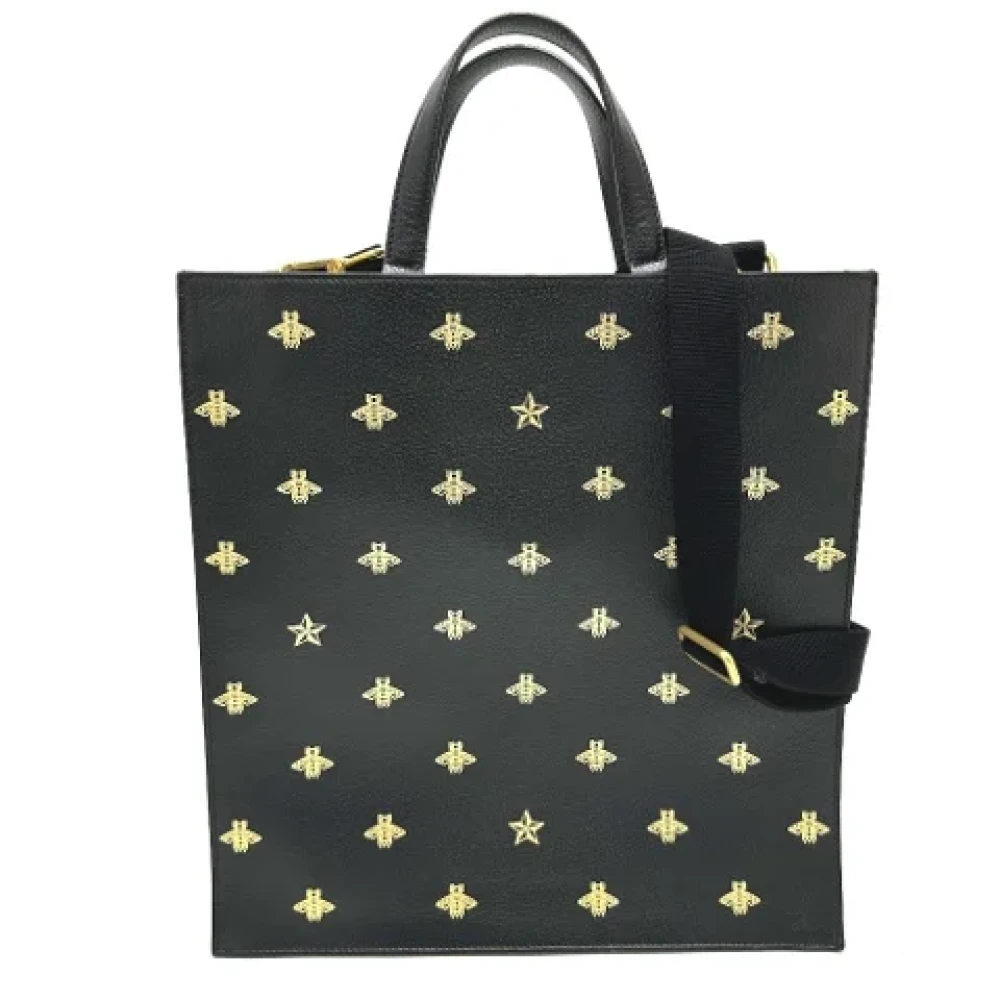 Gucci Vintage Pre-owned Leather totes Black Dames