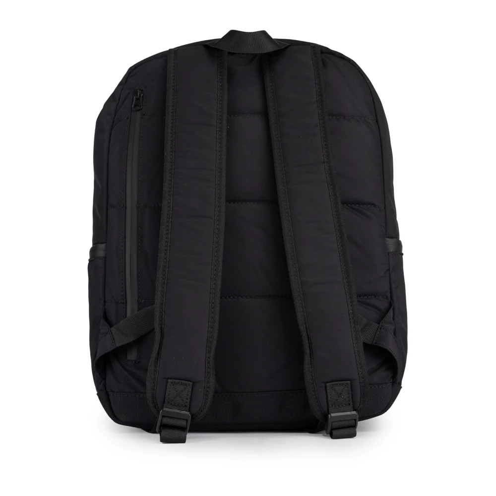 MC2 Saint Barth Zwarte nylon rugzak met ritssluiting zakken Black Heren