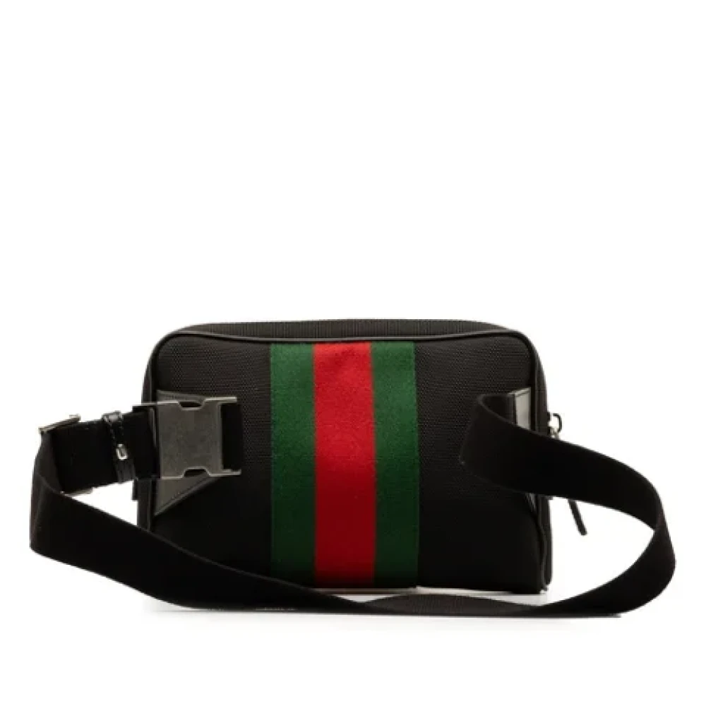 Gucci Vintage Pre-owned Canvas crossbody-bags Black Dames