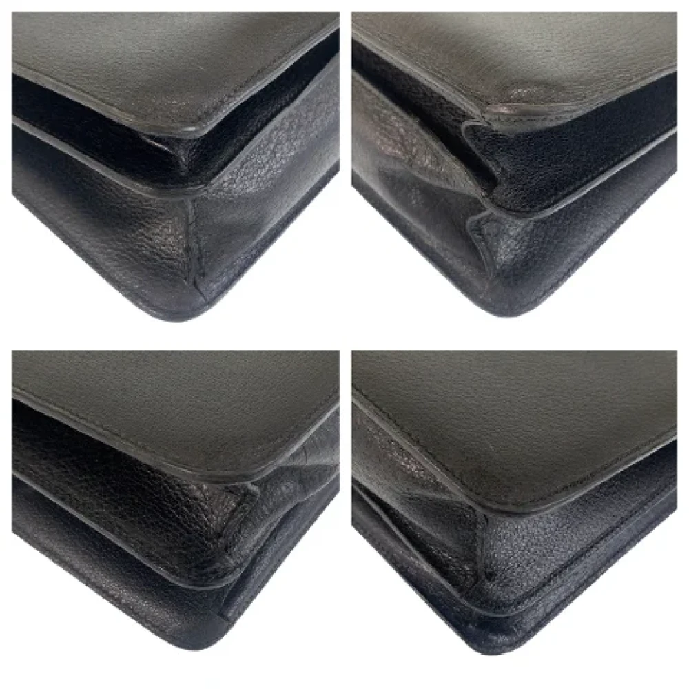 Gucci Vintage Pre-owned Leather gucci-bags Black Heren