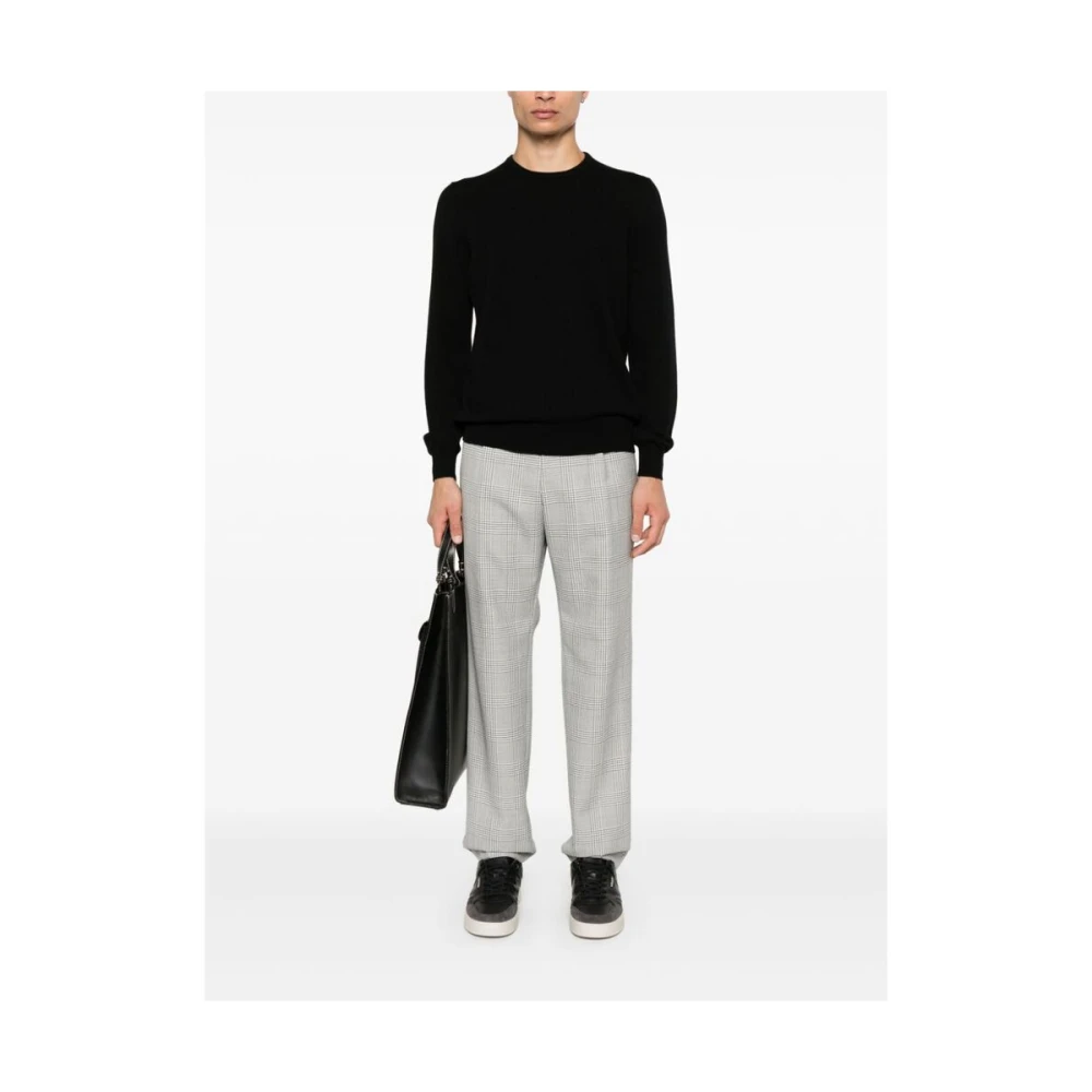 La Fileria Zwarte Cashmere Crew Neck Sweater Black Heren