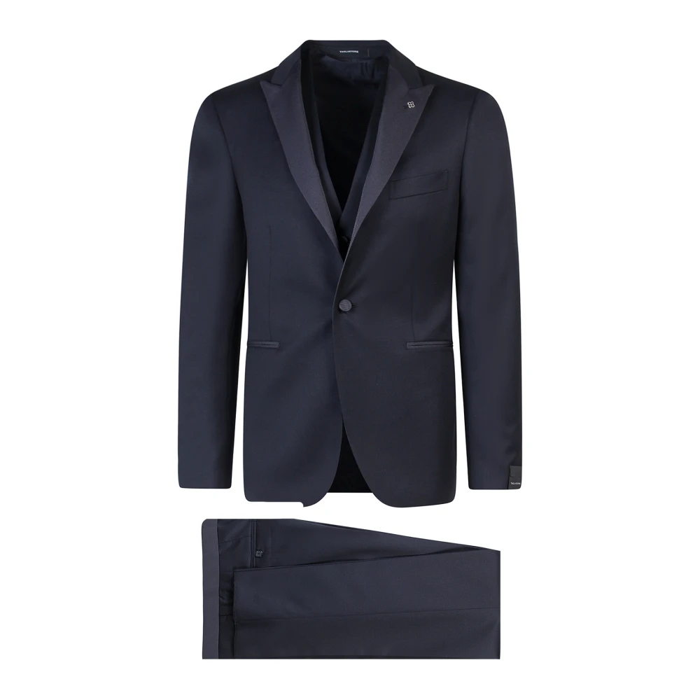 Tagliatore Luxe Single Breasted Suit Set Blue Heren