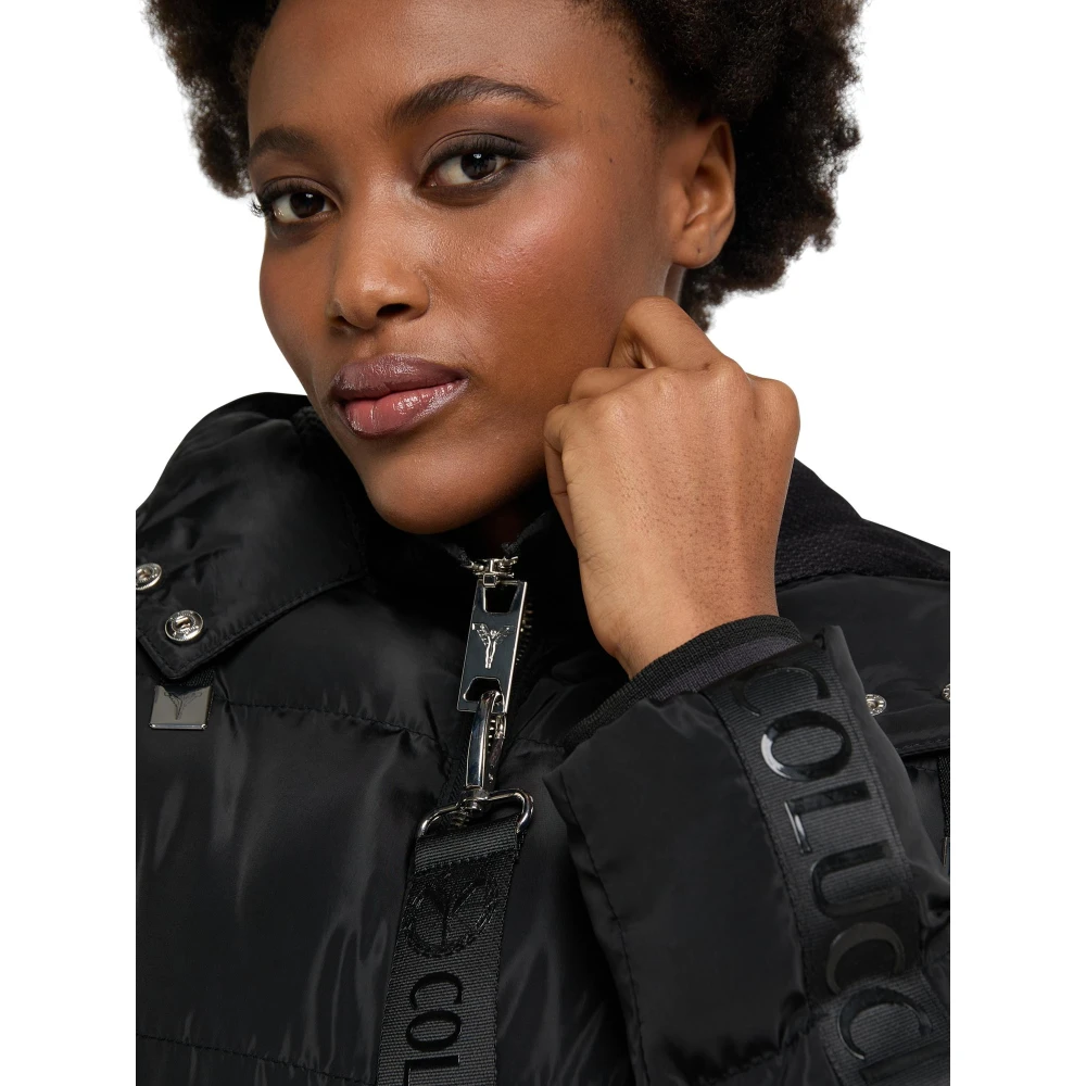carlo colucci Gewatteerde winterjas Daverda Black Dames
