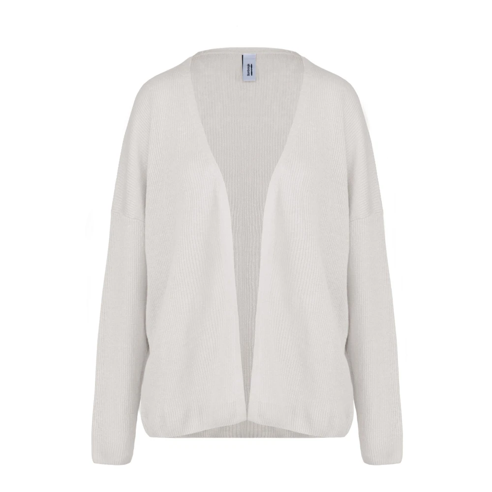 BomBoogie Lange linnen vest met lange mouwen Gray Dames