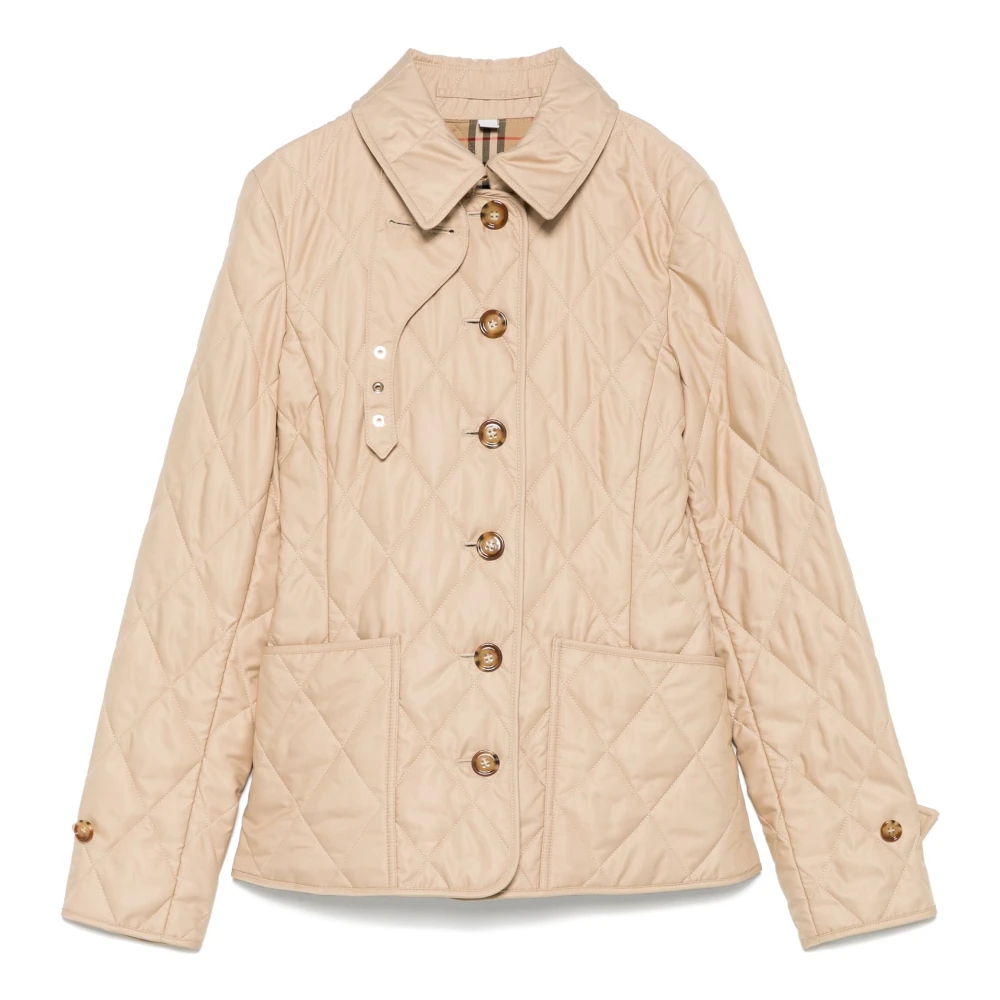 Burberry Women's Beige Jacket With Button Closure