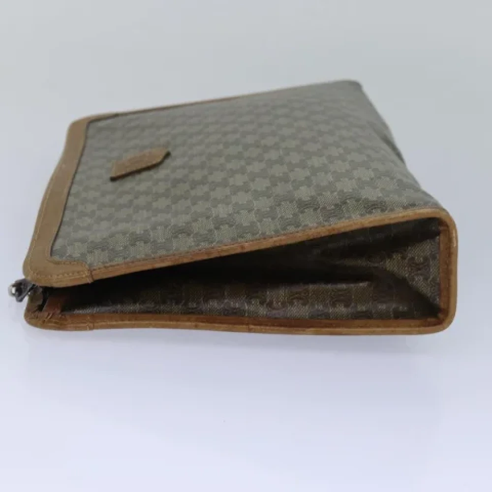 Celine Vintage Pre-owned Leather clutches Beige Dames