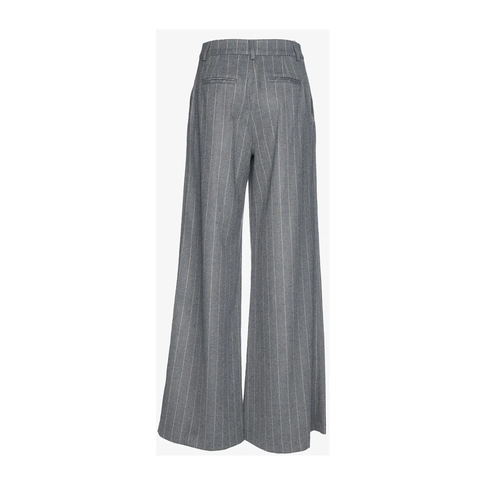Manila Grace Wijdvallende Broek voor Elegantie Blue Dames