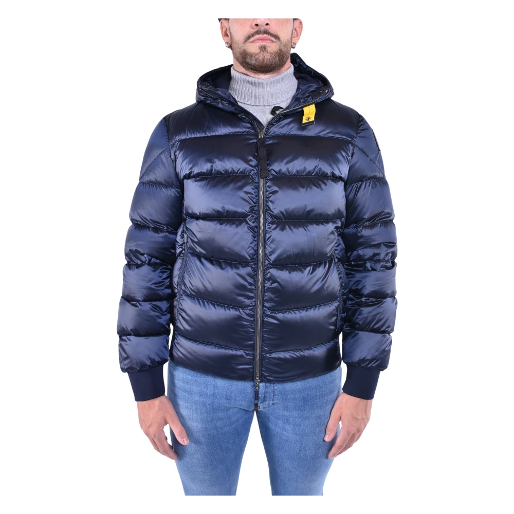 Parajumpers Capuchon Nylon-Polyester Puffer Jas Blue Heren