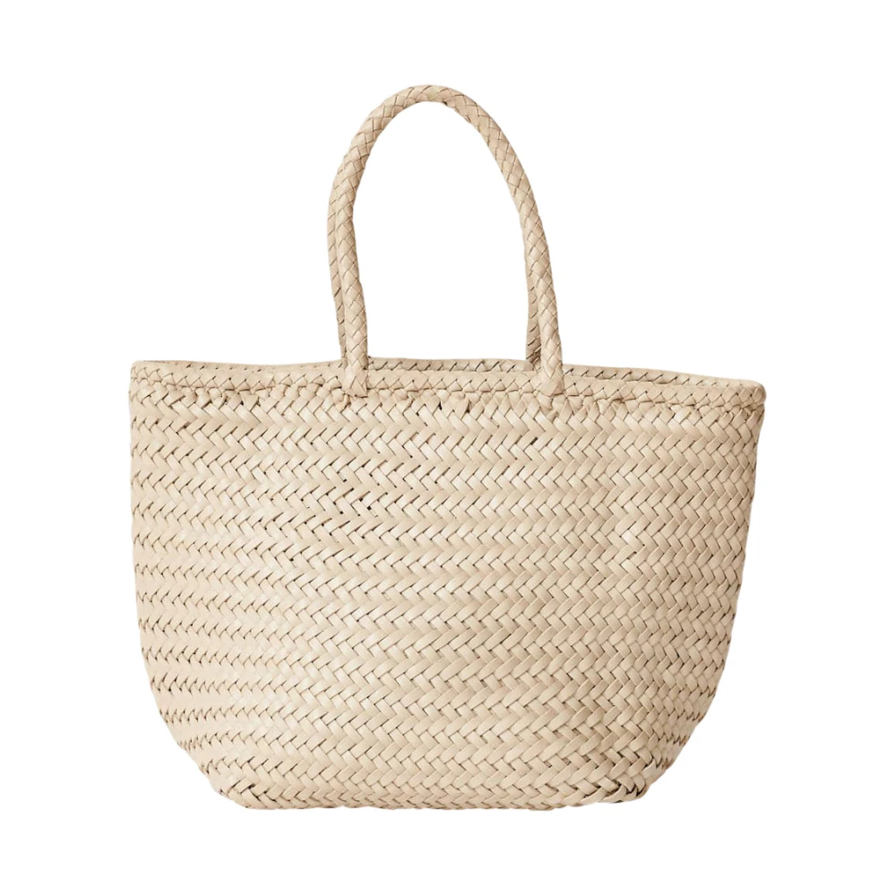 Dragon Diffusion Grace Wit Leren Schoudertas Beige Dames
