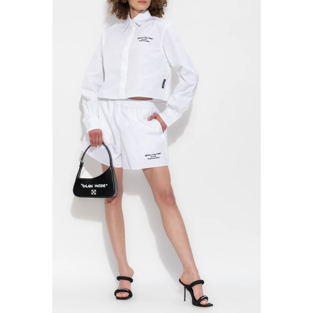Off White Katoenen shorts White Dames