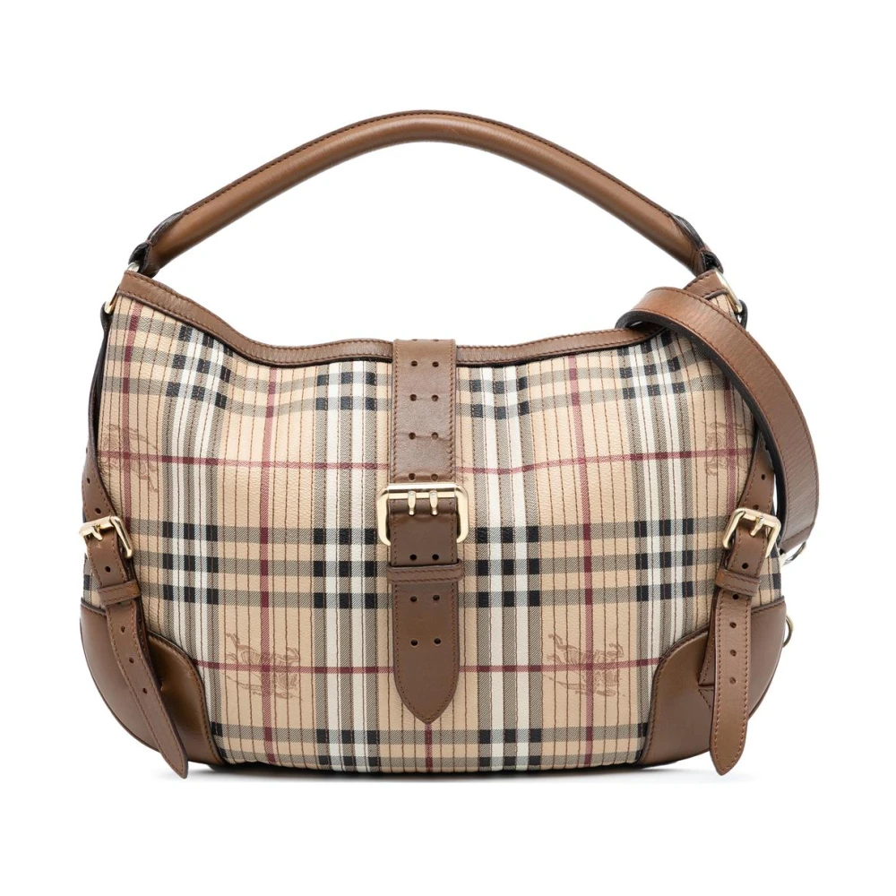 Burberry Vintage Women's Brown Pre-Owned Patterned Shoulder Bag
