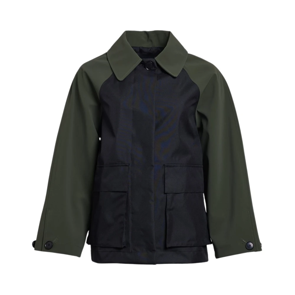 Stutterheim Varsity-Style Patch Regenjas Black Dames