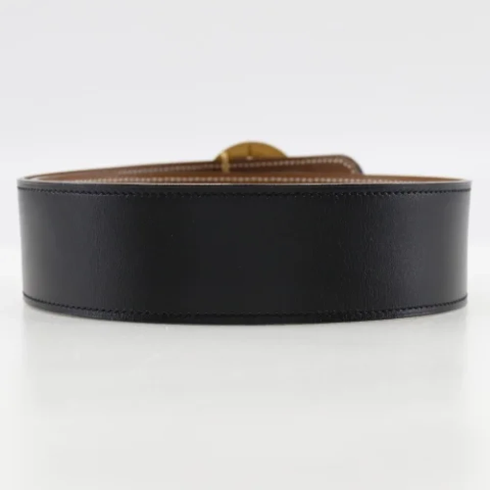 Hermès Vintage Pre-owned Leather belts Black Dames
