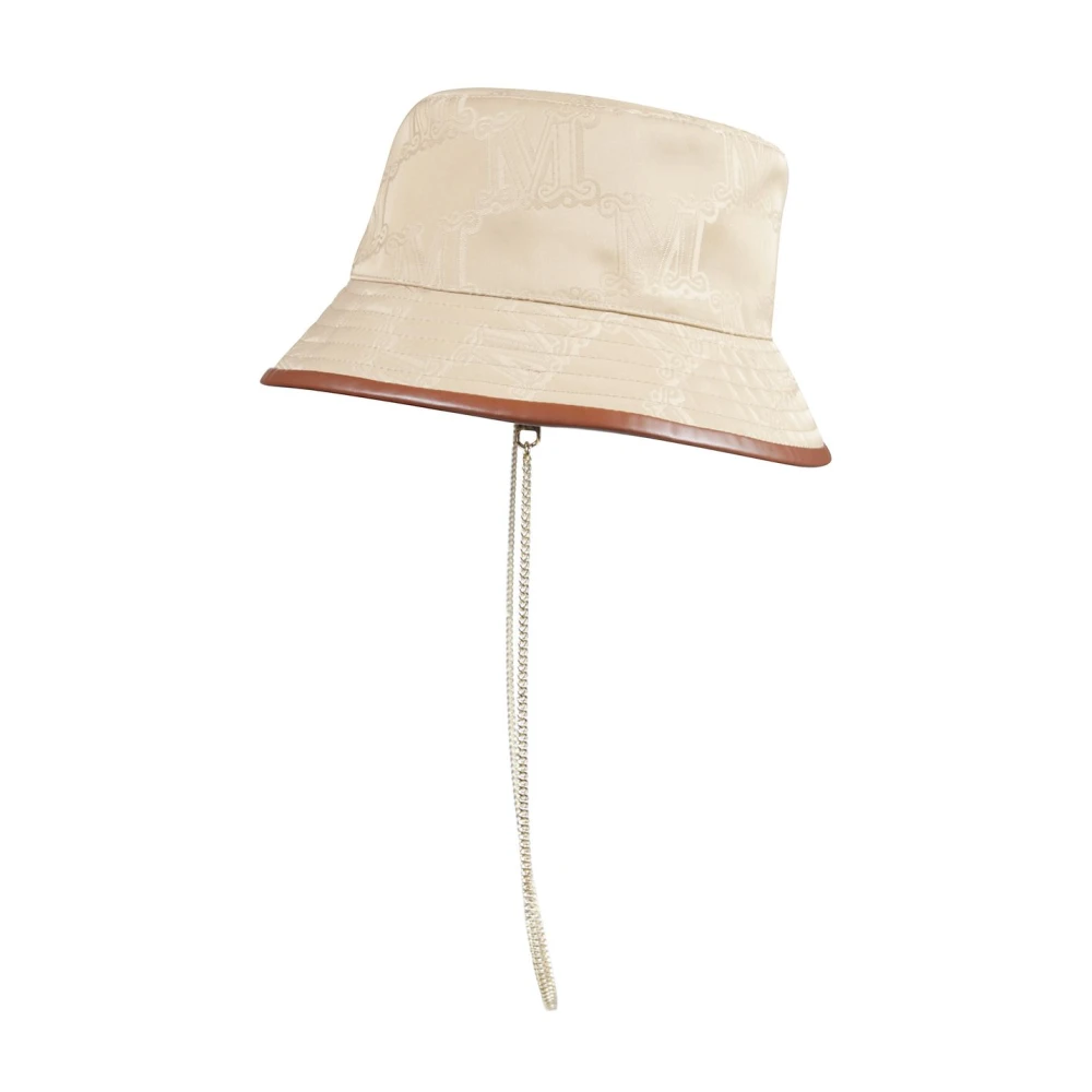 Max Mara Stijlvolle Honey Hat Cap Yellow Dames