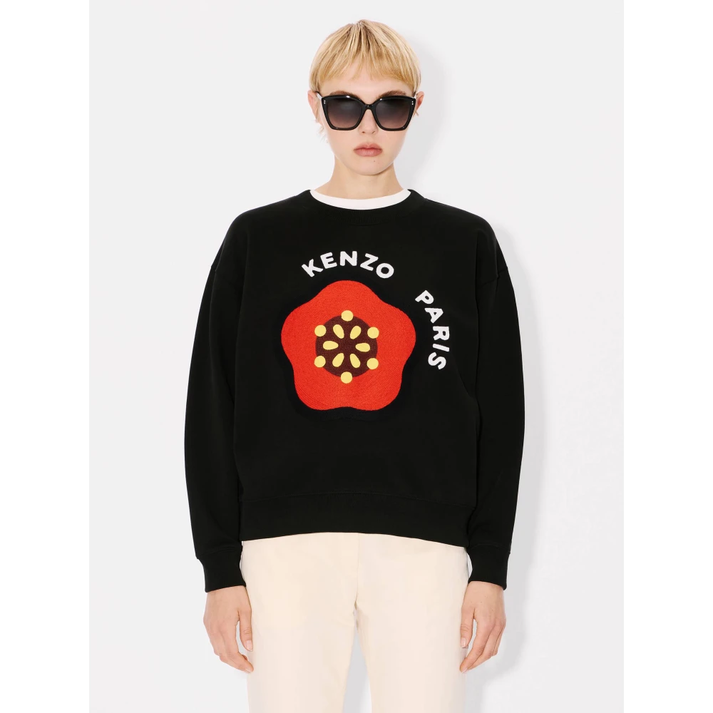 Kenzo Geborduurde Zwarte Sweater Black Dames