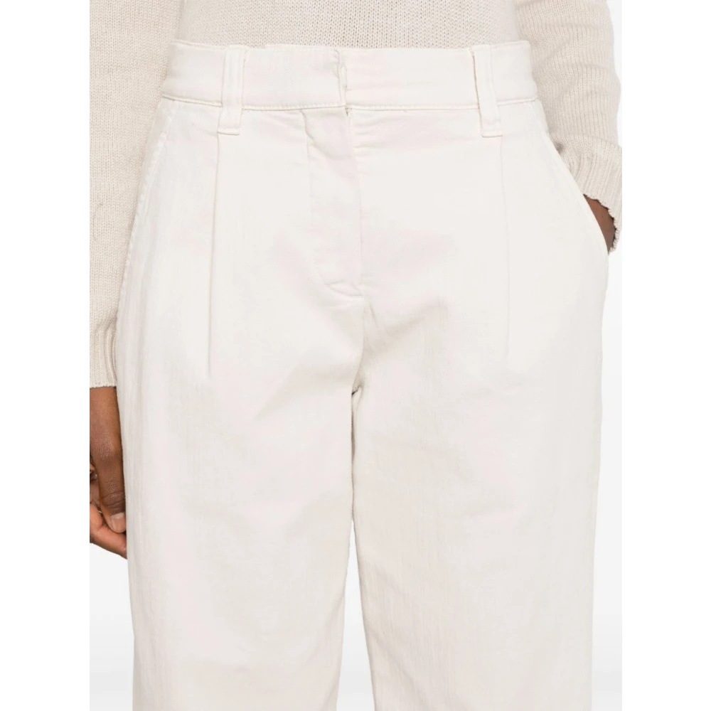 BRUNELLO CUCINELLI Broek Pantalone Tinto White Dames