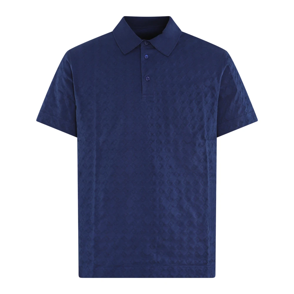 Givenchy Jacquard Polo Blauw Blue Heren