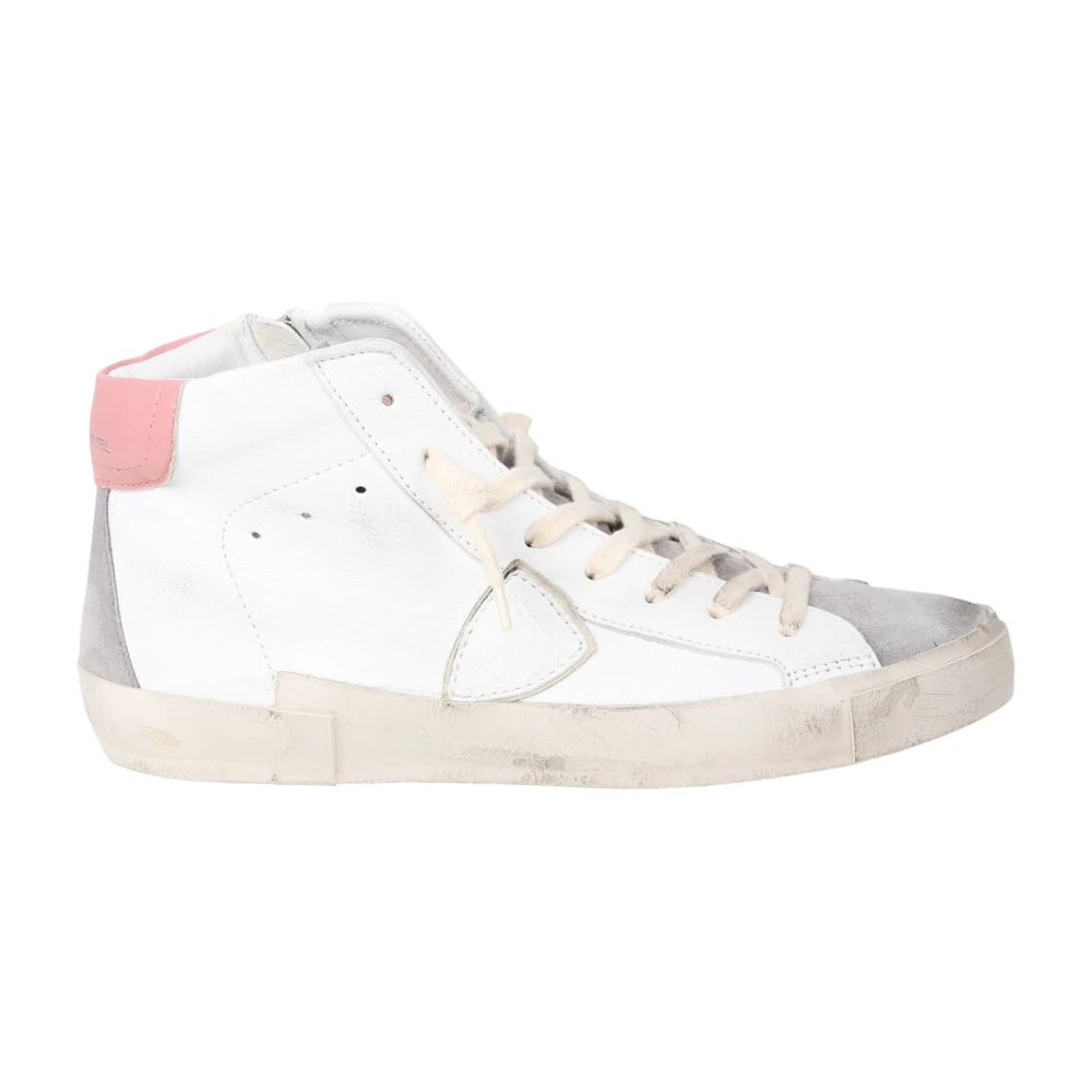 Philippe Model Kleur-blok hoge sneakers White Dames