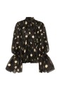 chemise-noire-en-soie-avec-broderie-a-pois