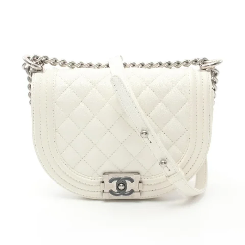 Chanel Vintage Pre-owned Leather chanel-bags White Dames