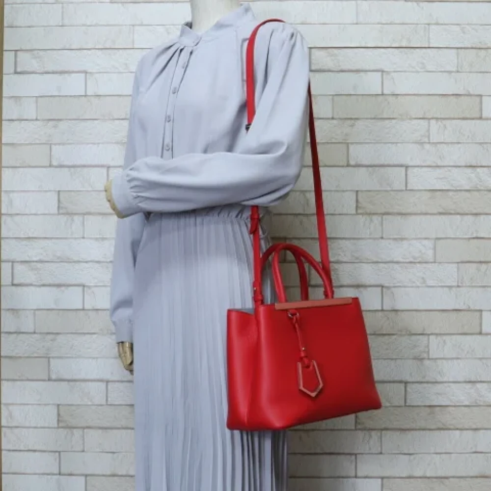 Fendi Vintage Pre-owned Leather shoulder-bags Red Dames