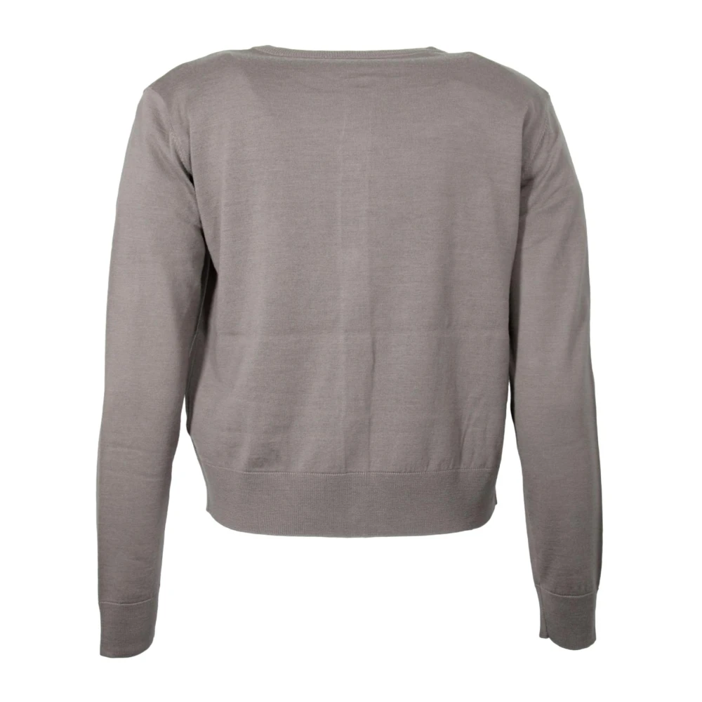 Kaos Open Gebreide Trui met Bijpassend T-shirt Gray Dames