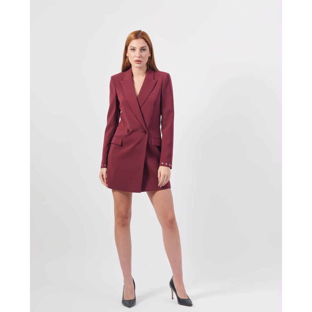 PATRIZIA PEPE Crepejasje met Eyelettes Red Dames