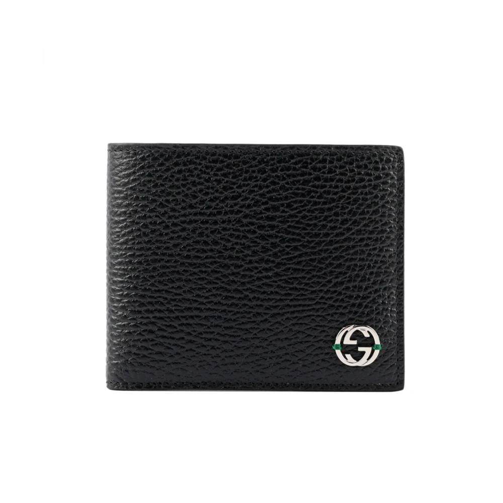 Gucci Interlocking Bifold Portemonnee Black Heren