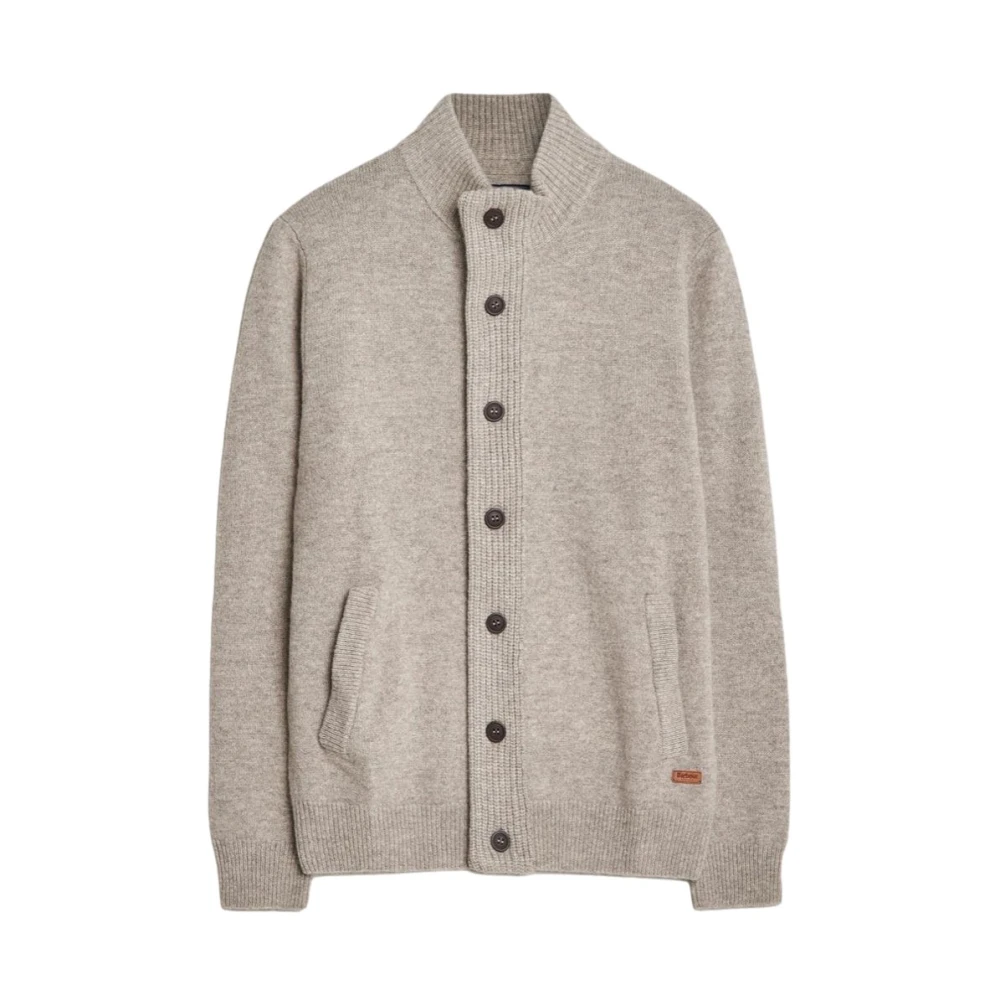 Beige Cardigan med Glidelås og Patch