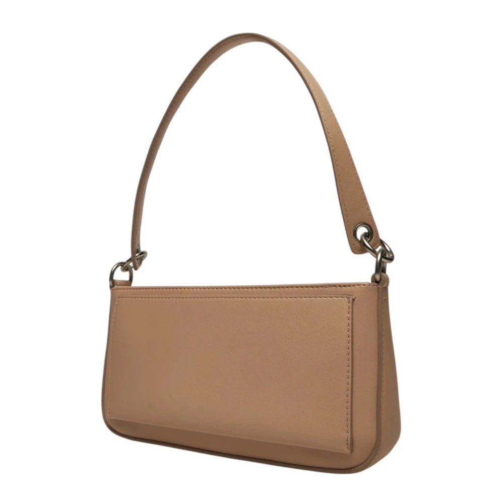 Calvin Klein Jeans Beige Schoudertas met Rits Lente Zomer Beige Dames