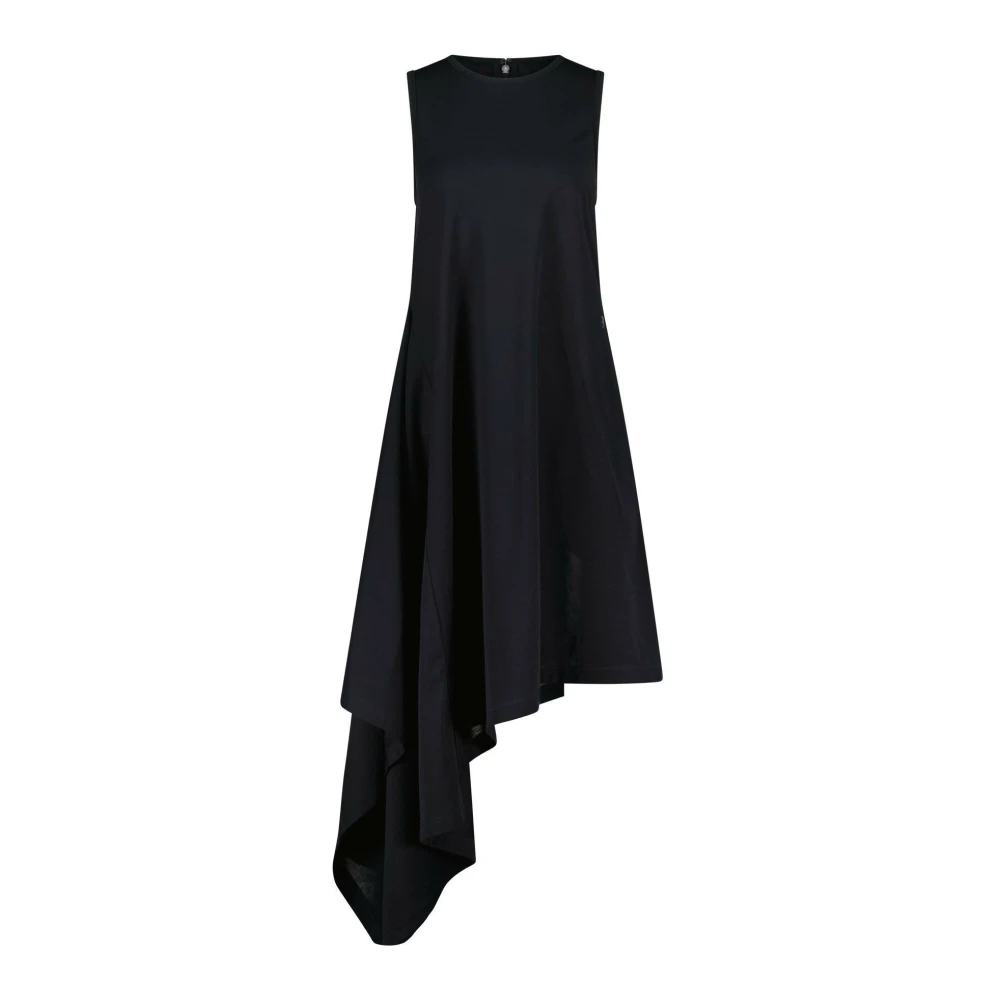 Y-3 Asymmetrische mouwloze jurk Black Dames