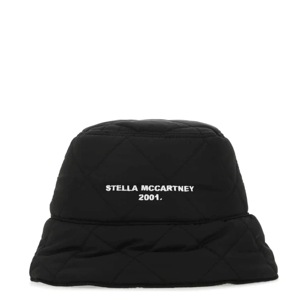 Stella Mccartney Gewatteerde Eco Nylon Hoed Stijlvol en Warm Black Unisex