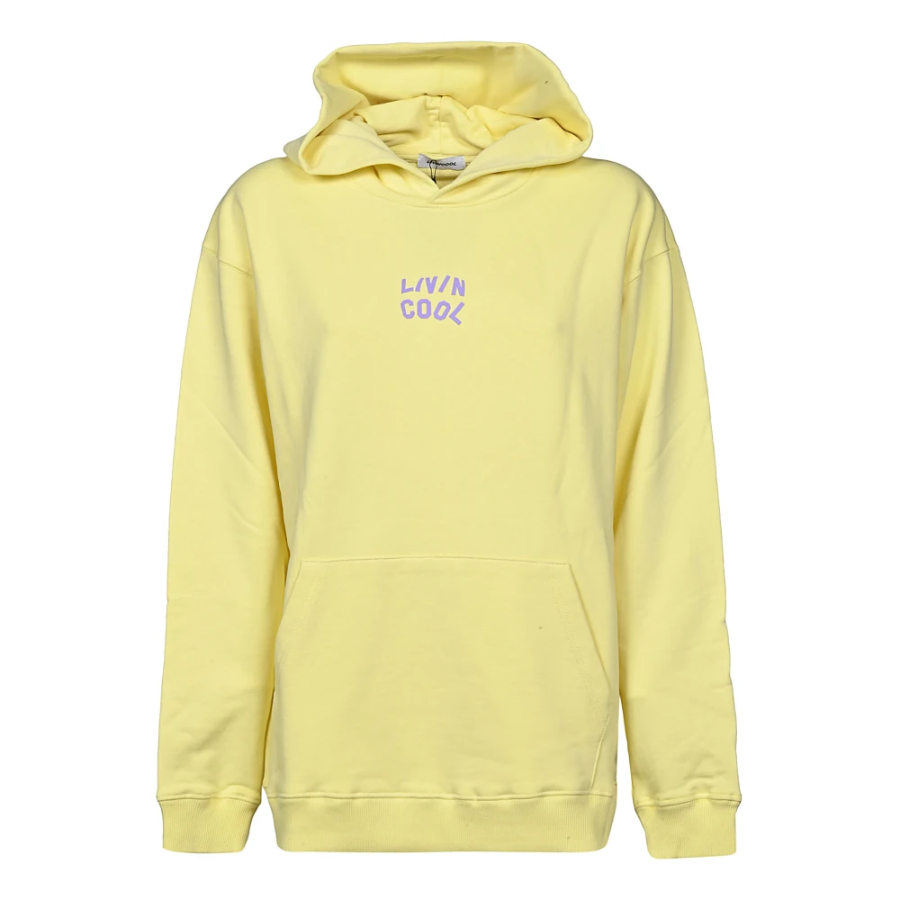 Livincool Gele Oversized Logo Hoodie Yellow Dames