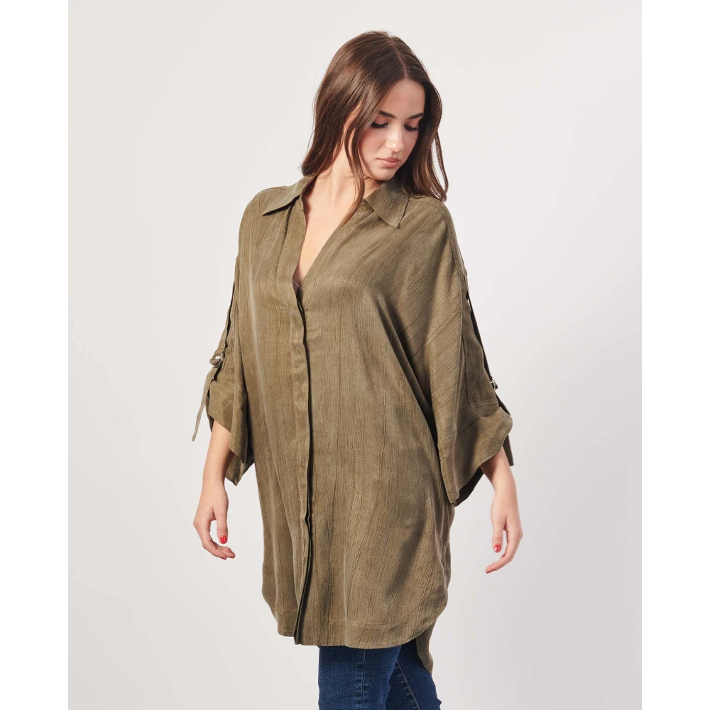 Hugo Boss Groene Chemisier Jurk Dacta Model Green Dames