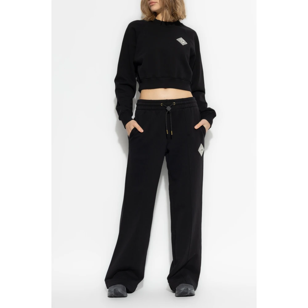 Casablanca Sweatpants met wijde pijpen Black Dames
