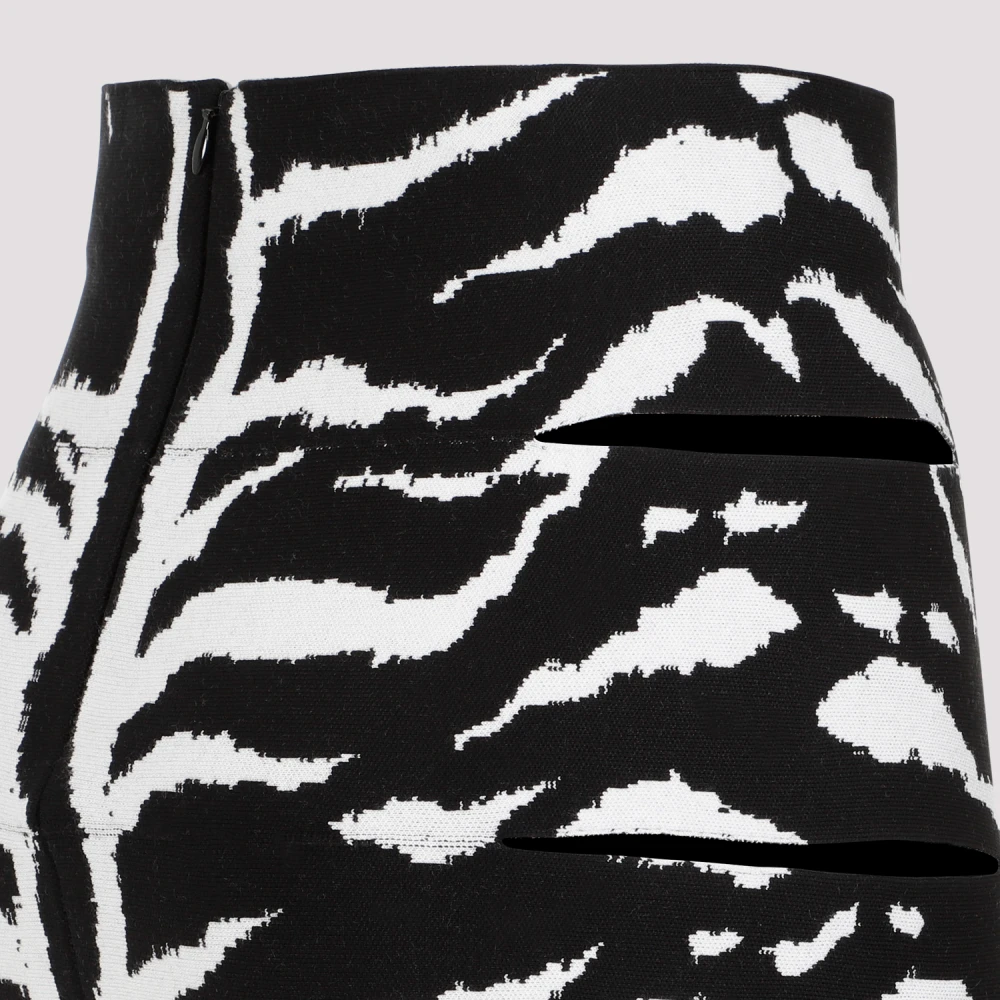 Alaïa Zebra Pencil Rok Black Dames