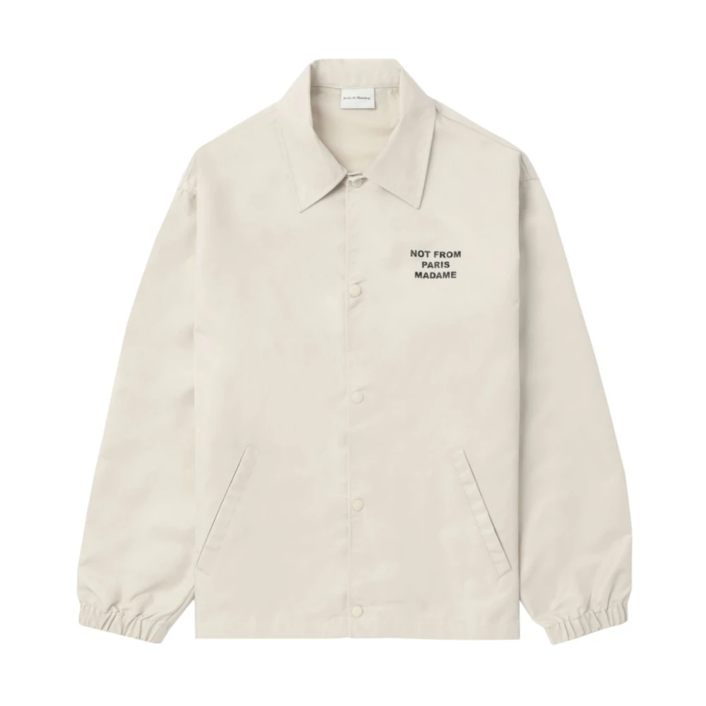 Drole de Monsieur Beige Jas met Slogan Beige Heren