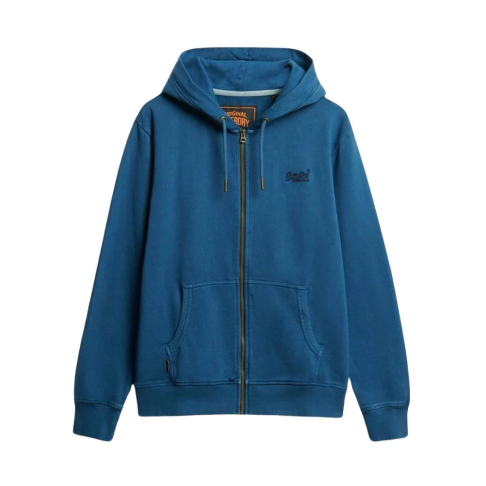 Superdry Ritssluiting Hoodies voor Mannen en Vrouwen Blue Heren