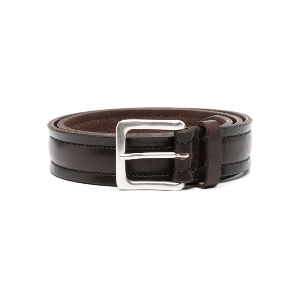 Orciani Leren Riem Brown Heren