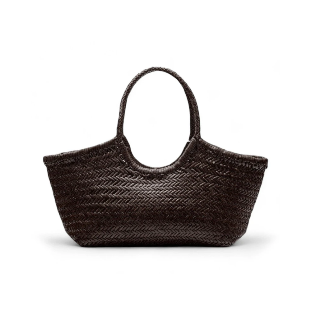 Dragon Diffusion Handgeweven leren tas Brown Dames