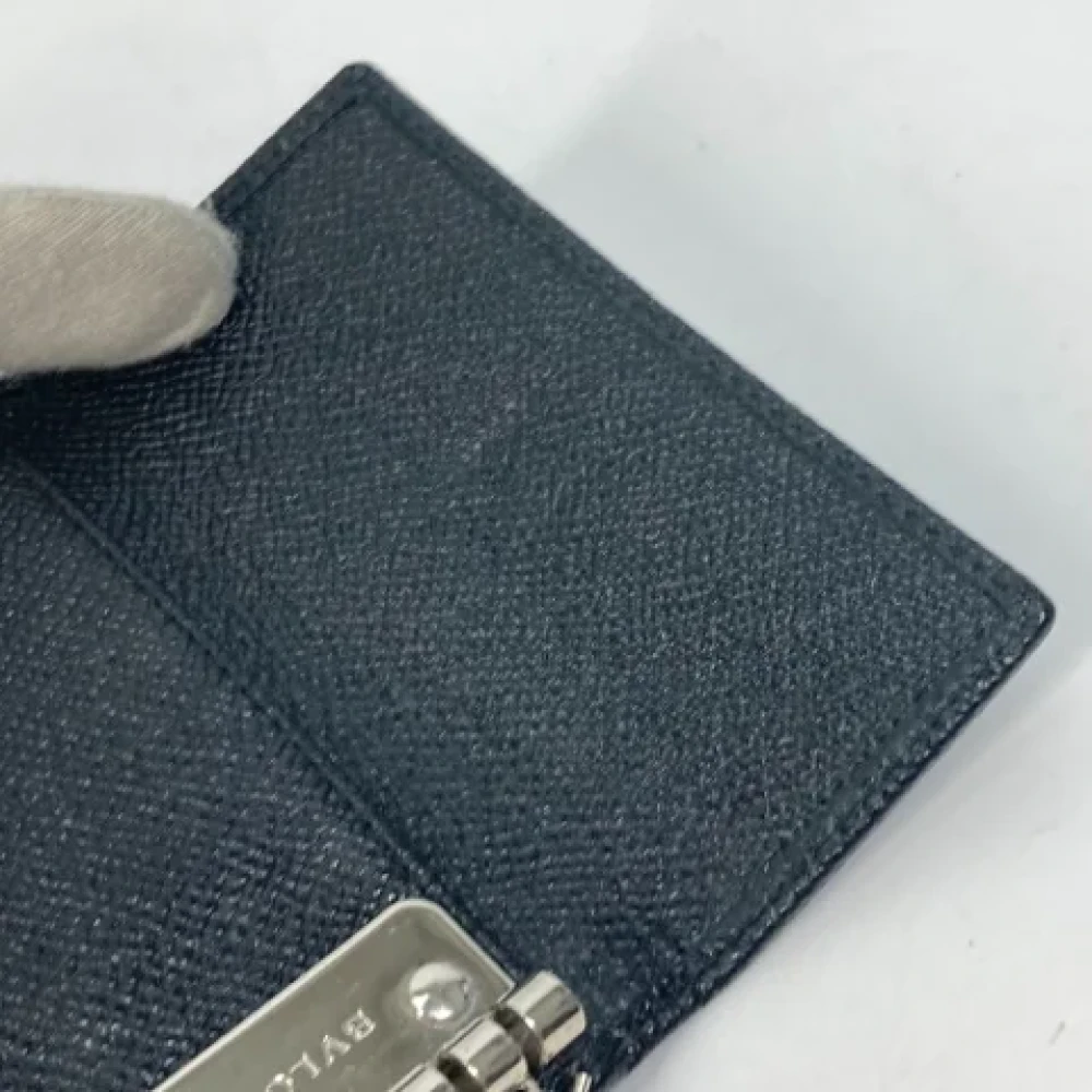 Bvlgari Vintage Pre-owned Leather key-holders Black Heren