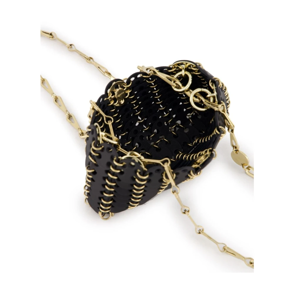 Paco Rabanne Zwart Goud Nano Clutch Black Dames