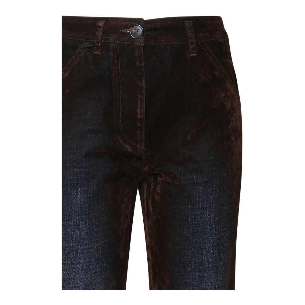pinko Donker Denim Wijd Uitlopende Katoenen Jeans Blue Dames
