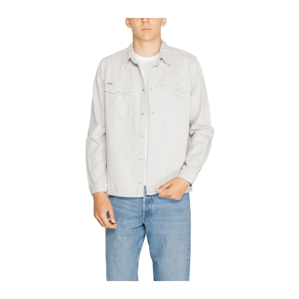 Antony Morato Katoenen Overhemd Herfst Winter Collectie Gray Heren