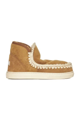 Brun Virkad Sneaker Boots