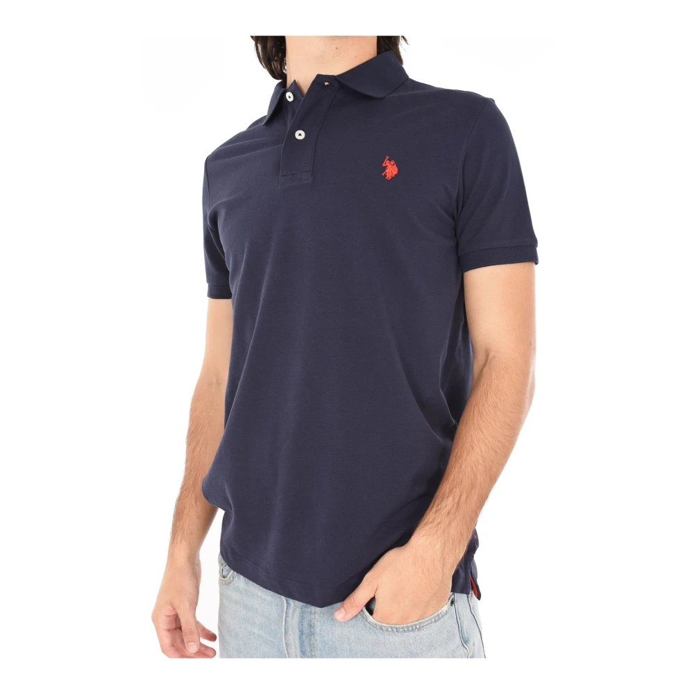 U.s. Polo Assn. Blauwe King Polo Shirt 100% Katoen Blue Heren
