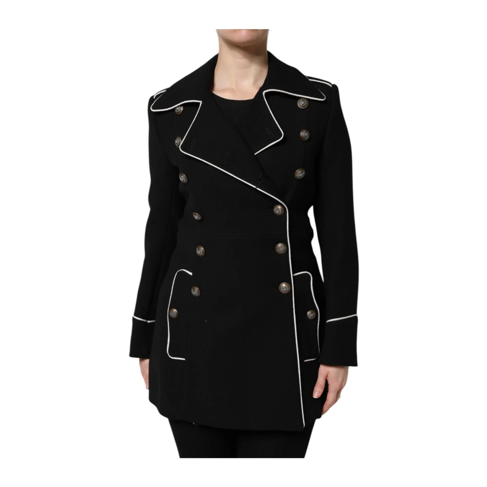 Dolce & Gabbana Women's Black Double-Breasted Blazer Jacket