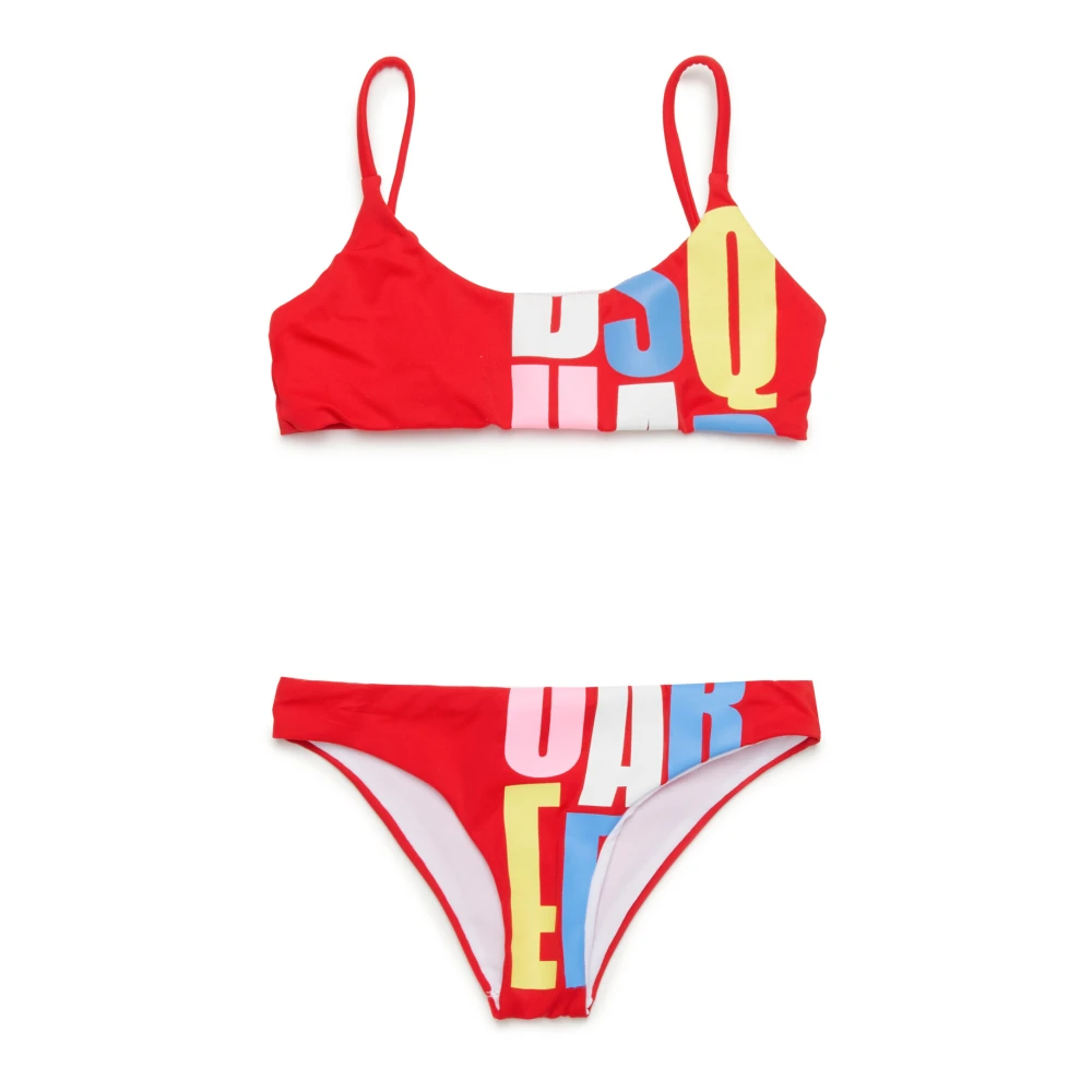 Dsquared2 Multifärgad märkt bikini baddräkt Multicolor, Flicka